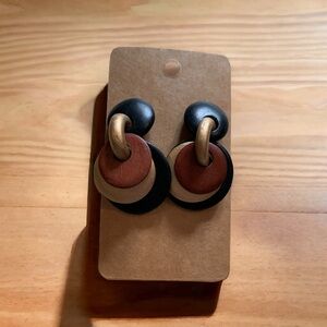 1990’s mixed wood earrings